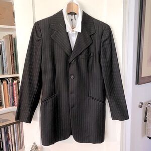 Ralph Lauren suit charcoal pinstripe wool 70’s never worn perfect